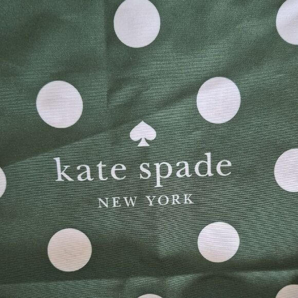 Kate Spade Dark Green and White Polka Dot Reusable Shopping  Tote - Picture 2 of 16